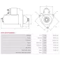 Démarreur 12V 3.60kW 11 dents AS-PL UD100853(MITSUBISHI)S, MITSUBISHI M008T55779, M008T56179, M008T56179AM, M8T55779