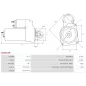 Démarreur 12V 1.8kW 12 dents AS-PL S6055, BOSCH 0399707152, 0986025940, CARGO 114305, DELCO DRS0628