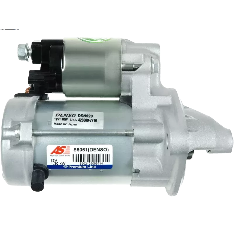 Démarreur 12V 1.30kW 9 dents AS-PL UD809835(DENSO)S, BOSCH 0986023260, F042200010, CARGO 114056, DELCO DRS0347