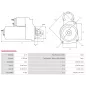 Démarreur 12V 1.30kW 9 dents AS-PL UD809837(DENSO)S, CARGO 114661, DELCO DRS0473, DS1583, DENSO 428000-3360