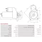 Démarreur 12V 1.00kW 10 dents BOSCH 0986029070, F042000210, CARGO 113601, DELCO DRS3677, DS4787