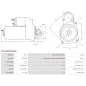 Démarreur 12V 1.50kW 11 dents AS-PL UD809829(DENSO)S, CARGO 115733, DELCO DRS0944, DENSO 428000-7930, 428000-7931