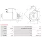 Démarreur 12V 1.60kW 15 dents AS-PL UD805289(DENSO)S, DENSO 428000-7700, 428000-7701, 428000-7702, 428000-7703