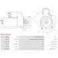 Démarreur 12V 1.60kW 15 dents AS-PL UD809838(DENSO)S, DENSO 428000-6000, 428000-6360, 428000-6370, 428000-8570