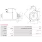 Démarreur 12V 2.00kW 9 dents AS-PL UD805066(DENSO)S, BOSCH 0001110132, DENSO 428000-0720, 428000-4350, DSN950