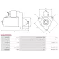 Démarreur 12V 2.70kW 11 dents AS-PL UD810117(DENSO)S, CARGO 115982, DELCO DRS0485, RAS31596, DENSO 428000-4610