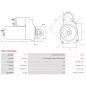 Démarreur 12V 0.80kW 8 dents AS-PL UD805279(DENSO)S, DENSO 428080-6121, DSN1221, TOYOTA 28100-40120, 28100-40121