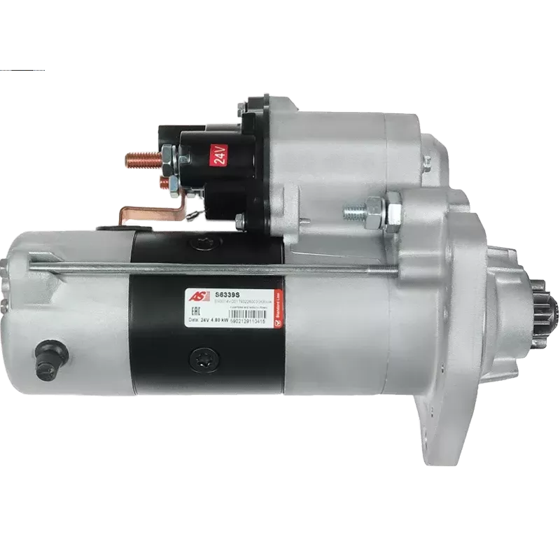 Démarreur 24V 4.80kW 10 dents AS-PL S6339S, UD90425S, CUMMINS 4995641, DENSO 428000-7140, 4380003740