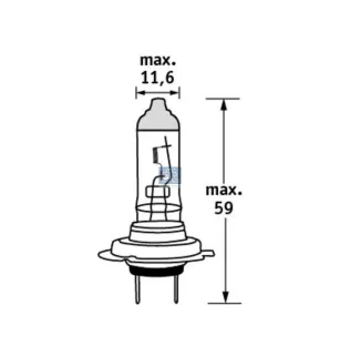 Ampoule, 12 V, H7 LL, 55 W, PX26d Pour Citroën Jumper, Fiat Ducato