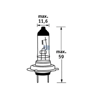 Ampoule, 12 V, H7, 55 W, PX26d Pour Citroën Jumper, Fiat Ducato