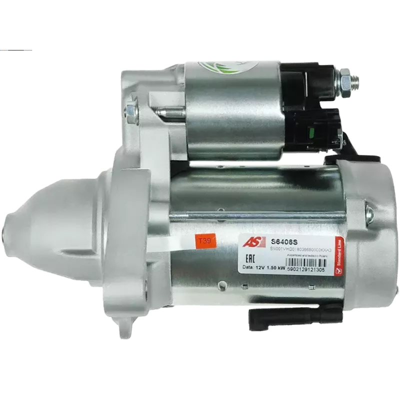 Démarreur 12V 1.5kW 9 dents AS-PL UD17063S, DENSO 428000-8020, 428000-8021, TOYOTA 28100-47200, DIXIE S-80567