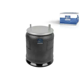 Coussin d'air, avec piston acier D: 229 mm, Dmax: 328 mm, 3/4" x 16 UNF, 1/2" x 13 UNC, L: 345 mm Pour Meritor Suspension