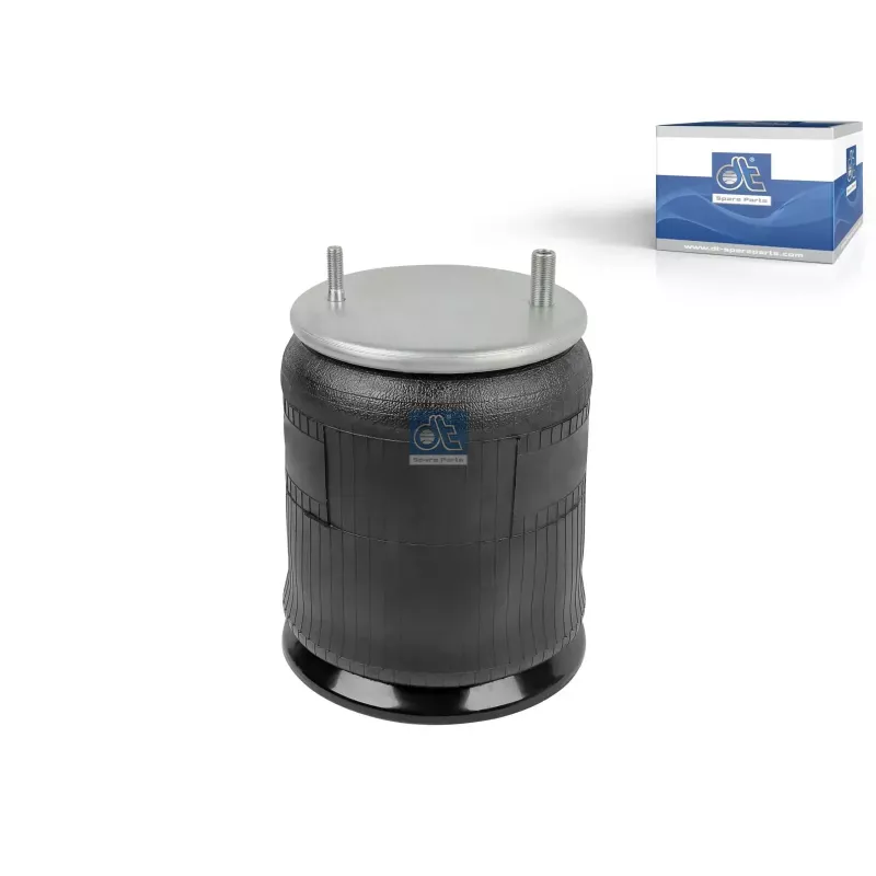 Coussin d'air, avec piston acier D: 229 mm, Dmax: 328 mm, 3/4" x 16 UNF, 1/2" x 13 UNC, L: 345 mm Pour Meritor Suspension
