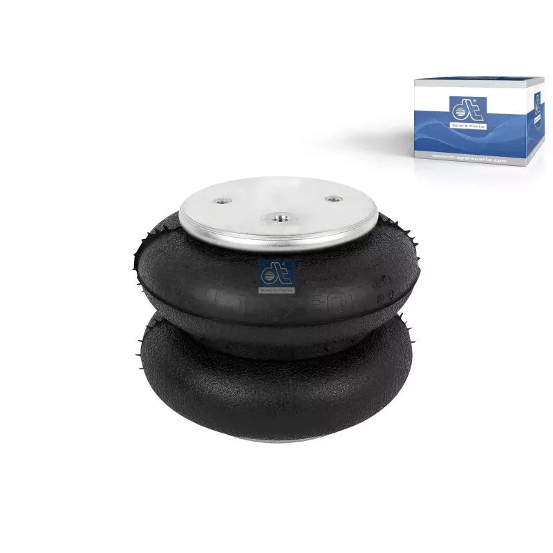 Coussin d'air D: 160 mm, Dmax: 260 mm, M10 x 1,5, 1/4" x 18 NPT, L: 210 mm Pour Schmitz Cargobull tbd, Meritor Suspension