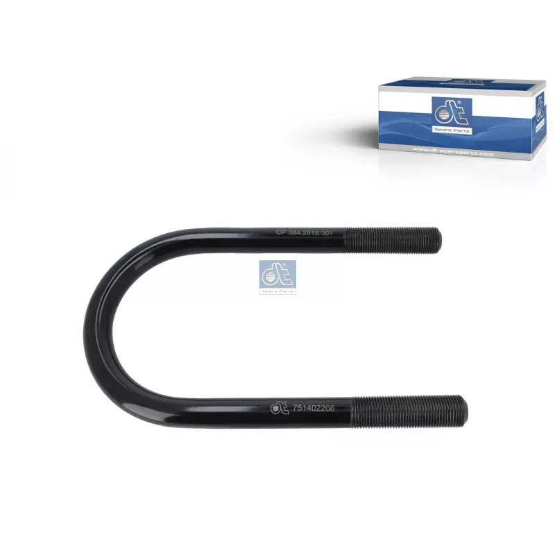 Bride de ressort, M24 x 2, LTh: 80 mm, L: 290 mm, w: 130 mm Pour Meritor Suspension - 21223928