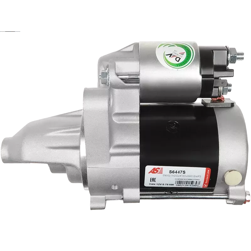 Démarreur 12V 0.70kW 9 dents AS-PL UD18927S, DELCO DRS1123, DENSO 428000-2550, TOYOTA 28100-B1010, CASCO CST40595AS
