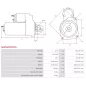 Démarreur 12V 1.10kW 10 dents AS-PL UD815150(DENSO)S, BOSCH 0001107410, 0001107418, 0001107501, 0001107502