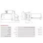 Démarreur 12V 2.00kW 12 dents AS-PL UD815160(DENSO)S, BOSCH 00010DB94E, 0001105205, 0001109205, 0001109304