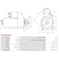 Démarreur 12V 2.20kW 10 dents AS-PL UD815159(DENSO)S, BOSCH 0001109014, 0001109036, 0001109290, 0001218162