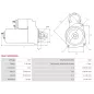 Démarreur 12V 1.80kW 10 dents AS-PL UD808817(DENSO)S, CARGO 115779, DELCO DRS0696, DENSO 428000-5670, 428080-5670