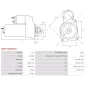 Démarreur 12V 1.60Kw 10 dents DENSO 428000-0022, 428000-0023, 428000-0024, 428000-0025, 428000-0026, 428000-7830