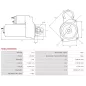 Démarreur 12V 1.30Kw 9 dents DENSO DSN949, 428000-6180, TOYOTA 2810047131, 28100-0Y010, AUTOELECTRO AEY2523