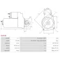 Démarreur 12V 0.50Kw 14 dents KOHLER 17-098-05S, 17-098-, J&N 410-52278, 410-52256, DIXIE 246-05103