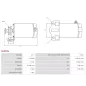 Démarreur 12V 0.40Kw 9 dents SUZUKI 31100-34E01, 31100-34E00, DENSO 228000-5700, ARROWHEAD SMU0144, AUTOTEAM SDN579A,