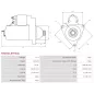 Démarreur 12V 1.20kW 9 dents BOSCH 0001107024, 0001112034, 0001214002, 0986018110, CARGO 112171