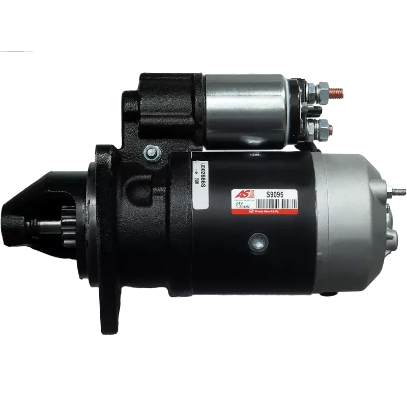 Démarreur 24V 3.20kW 10 dents AS-PL UD02666S, ISKRA / LETRIKA 11.131.104, AZJ3381, IS1035, MAHLE MS 411