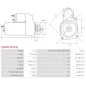 Démarreur 12V 3.20kW 10 dents BOBCAT 7169477, CARGO 114388, 116308, CATERPILLAR 225-3149, 312-7540