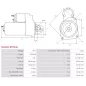 Démarreur 24V 4.00kW 11 dents AS-PL S9100(LETRIKA), BOSCH 0001368056, 0001368305, 0001368310, 0001368317