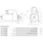 Démarreur 12V 3.60kW 9 dents AS-PL UD90002A, DEUTZ 16028248, ISKRA / LETRIKA 11130707, AZJ3245, IS0707