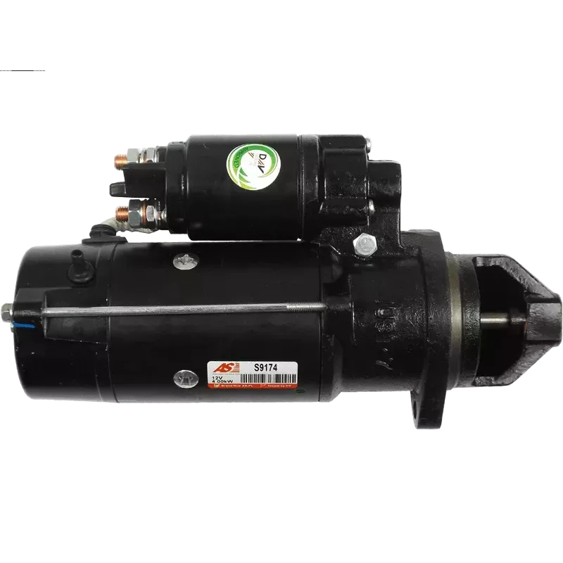 Démarreur 12V 4.00kW 9 dents AS-PL S9174, UD11160S, BOSCH 0001230013, CARGO 114320, DELCO DRS0363