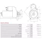 Démarreur 12V 3.10kW 10 dents AS-PL UD11883(LETRIKA)S, BOSCH 0001359104, 0001367006, 0001369015, 0001369023