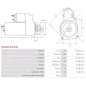 Démarreur 12V 4.20kW 10 dents AS-PL UD11889(LETRIKA)S, CARGO 115393, ISKRA / LETRIKA 11.131.575, AZF4148, IS1160