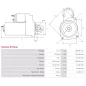 Démarreur 12V 2.70kW 11 dents AS-PL UD11897(LETRIKA)S, ATLAS COPCO 291316600, BOSCH 0001362700, 0986015420, SR931X