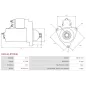 Démarreur 12V 4.2kW 10 dents AS-PL UD11906(LETRIKA)S, CARGO 114480, FIAT 84213446, ISKRA / LETRIKA 11.131.260, 11.131.798