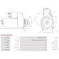 Démarreur 12V 2.70kW 11 dents AS-PL UD11902(LETRIKA)S, BMW 12411333980, 1333980, BOSCH 0001358027, 0001359007