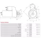 Démarreur 24V 2.50KW 9 dents CARGO 114475, DEUTZ 01182974, 01183237, 01183679, 01183714, 1853162