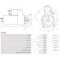 Démarreur 12V 4.00KW 9 dents ISKRA / LETRIKA 11.132.257, AZF4178, AZF4231, AZF4310, AZF4344, IS1239