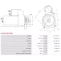 Démarreur 12V 3.20KW 10 dents ISKRA / LETRIKA 11.131.279, 11.131.526, 11.131.570, 11.131.921, 11.131.971, 11.132.282