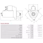 Démarreur 12V 4.20kW 10 dents AS-PL UD11890(LETRIKA)S, CARGO 113429, CASE 193432A01, 193432A1, 193432A2