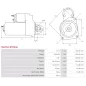 Démarreur 12V 3.00kW 10 dents AS-PL UD11885(LETRIKA)S, BOSCH 9007044014, CASE 82015723, 87318759, 87653221