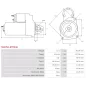 Démarreur 12V 4.20kW 10 dents AS-PL UD810410(LETRIKA)S, BOBCAT 7169479, 7220938, CARGO 114852, DELCO DRS0277