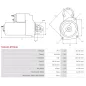 Démarreur 24V 4.00kW 10 dents AS-PL UD809670(LETRIKA)S, BOSCH 0986023450, CUMMINS 3604677RX, 3675204, 3675204RX