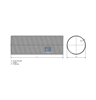 Flexible d'échappement, d: 128 mm, D: 132 mm, L: 143 mm, S: 2 mm Pour Renault Kerax, Magnum, Premium, Volvo FL - 7420442244