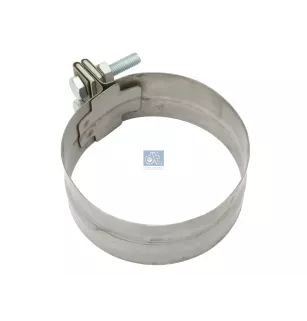 Collier, acier inoxydable Dmin: 127 mm, Dmax: 132 mm, H: 49.5 mm Pour DAF 45/55/65/75/85/95, CF, XF, Renault C-Serie