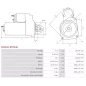 Démarreur 24V 3.00kW 9 dents AS-PL UD809666(LETRIKA)S, ISKRA / LETRIKA 11.131.577, AZE6528, IS1176, IVECO 504204112