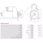 Démarreur 12V 3.20kW 10 dents AS-PL UD809661(LETRIKA)S, BOSCH 0001354107, 0001362310, 0001362527, 0001367042